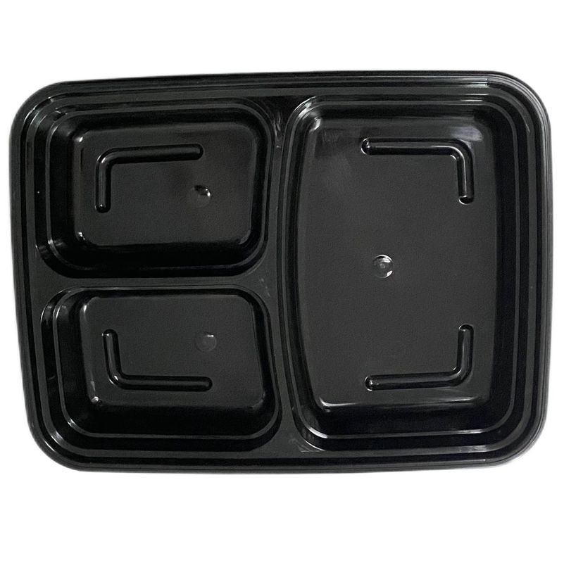 Custom Lunch Disposable Plastic Food Containers for Takeaway Available in 2 to 8 Compartments