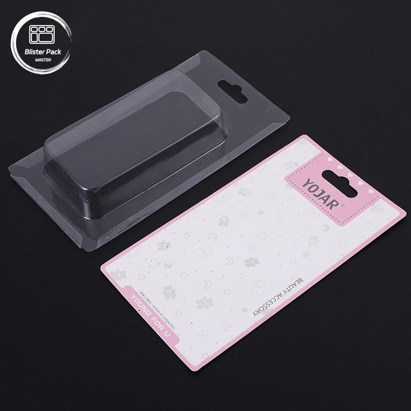 Custom PVC Slide Card Custom Blister Packs Insert Packaging With Paper Card For Secure Card Display
