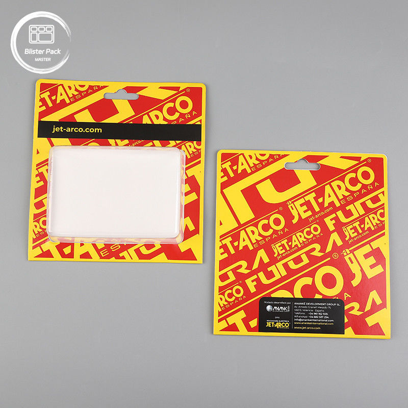 Custom PVC Slide Card Custom Blister Packs Insert Packaging With Paper Card For Secure Card Display