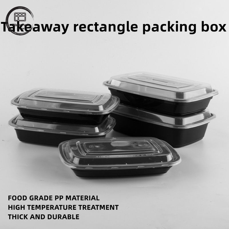 Disposable 2 Compartment Lunch Box Ideal for Rice & Vegetables, Perfect for Fast Food Takeout