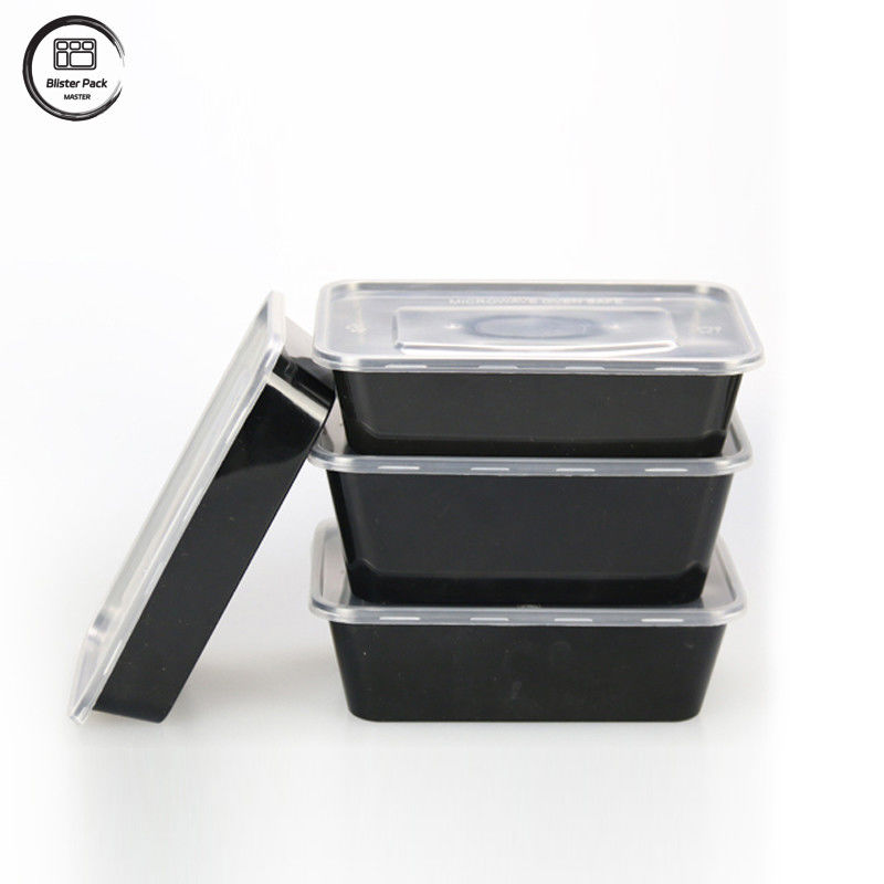 Microwavable PP Disposable Plastic Bento Box With Lids Clea Multi-Size 500ml To 1500ml