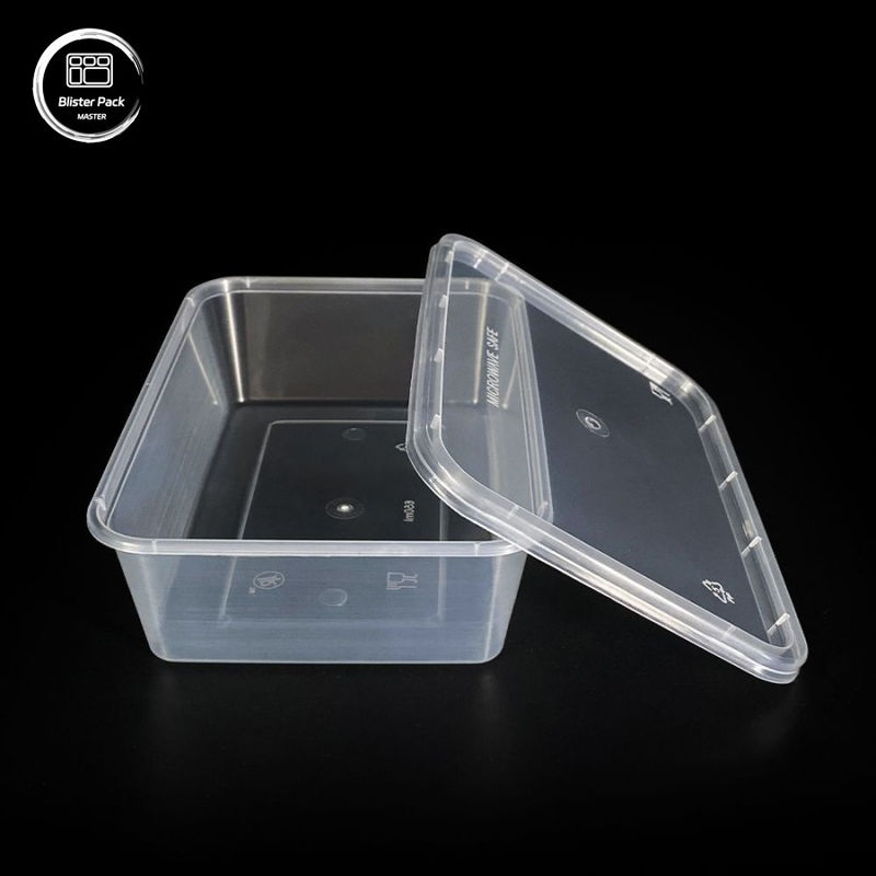 Rectangular PP Disposable Plastic Food Containers Versatile Sizes from 500ml to 1000ml