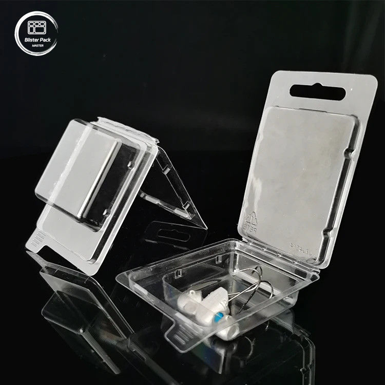 Transparent Clamshell Custom Blister Packaging For Fish Lures Clear Plastic Display Boxes