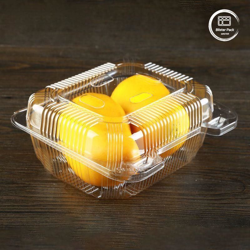 OEM/ODM Clamshell Disposable Fruit Tray And Vegetable Containers Clear PET Plastic Food Grade