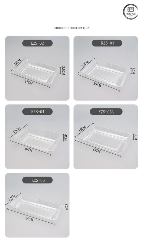 Transparent Disposable Fruit and Vegetable Tray Flat Bottom Plastic Packaging for Fresh Produce
