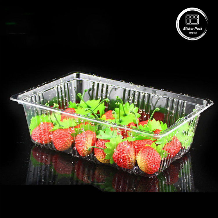 100% PLA Biodegradable Clamshell Containers Compostable Clear Hinged Boxes for Fruits and Vegetables