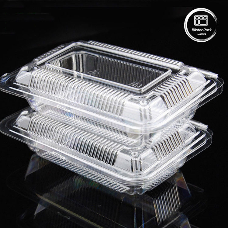 100% PLA Biodegradable Clamshell Containers Compostable Clear Hinged Boxes for Fruits and Vegetables