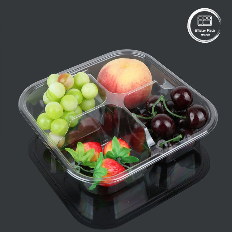 100% PLA Biodegradable Clamshell Containers Compostable Clear Hinged Boxes for Fruits and Vegetables