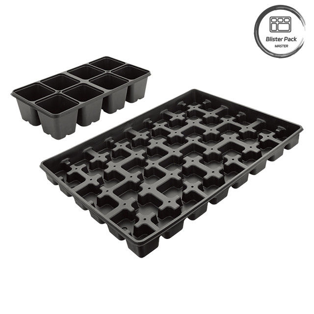 128 Cell PS Plastic Seedling Trays For Vegetable Nursery 0.8mm To 1.0mm Thick Plant Germination Trays
