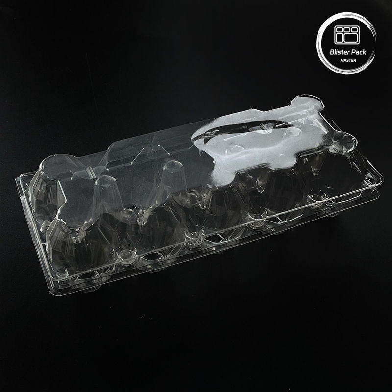 15 Slot Clear Disposable Plastic Egg Blister Tray Custom Designed 0.25mm~1.0mm Thickness