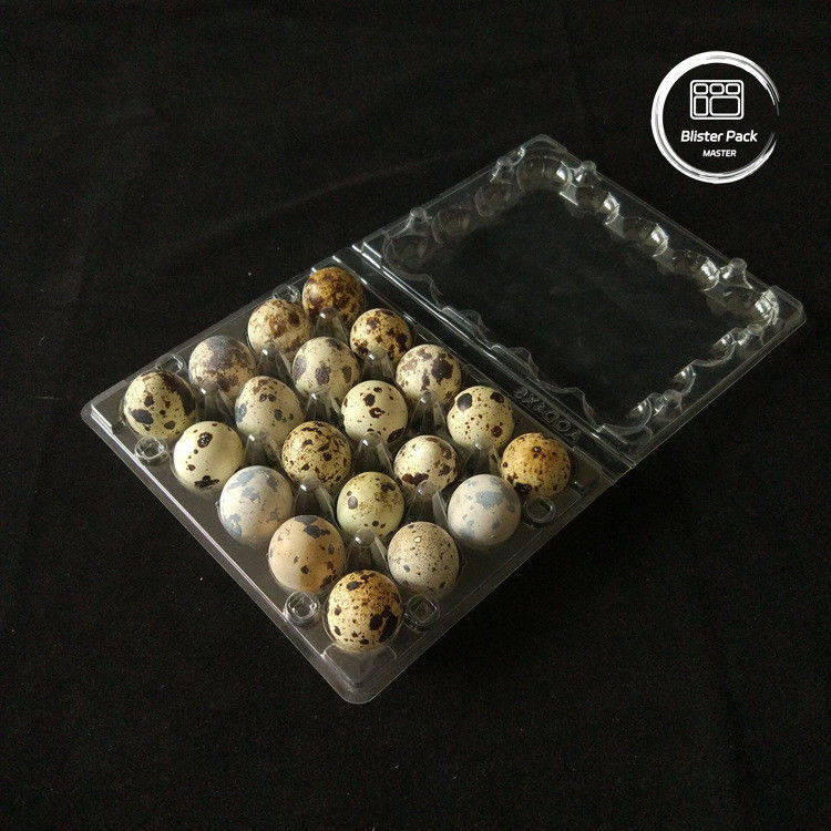 Affordable PET Clear Plastic Egg Trays with Lid 20 24 30 Cells for Disposable Quail