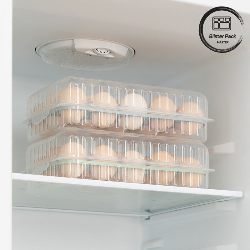 Stackable Transparent Plastic Egg Holder With Lid 10/15 Grids Refrigerator Safe Plastic Containers For Kitchen