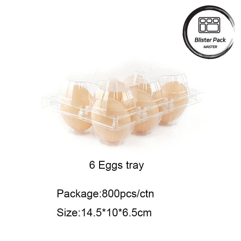 Transparent Plastic Egg Tray 4 To 30 Egg Capacity Blister Box Packaging