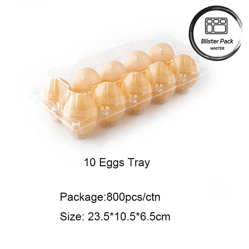 Transparent Plastic Egg Tray 4 To 30 Egg Capacity Blister Box Packaging