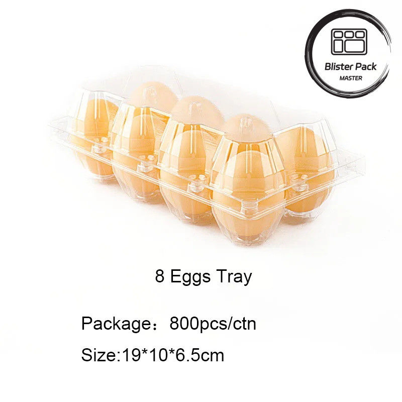 Transparent Plastic Egg Tray 4 To 30 Egg Capacity Blister Box Packaging