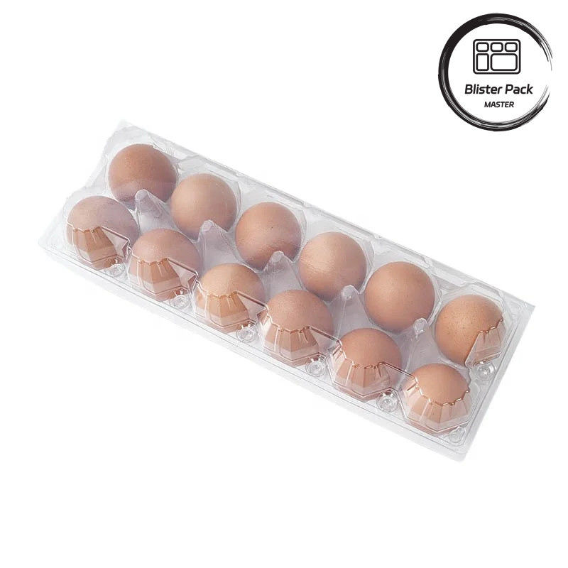 28 Hole Thermoformed Custom Clear PET Plastic Transparent Egg Blister Tray For Chicken Eggs