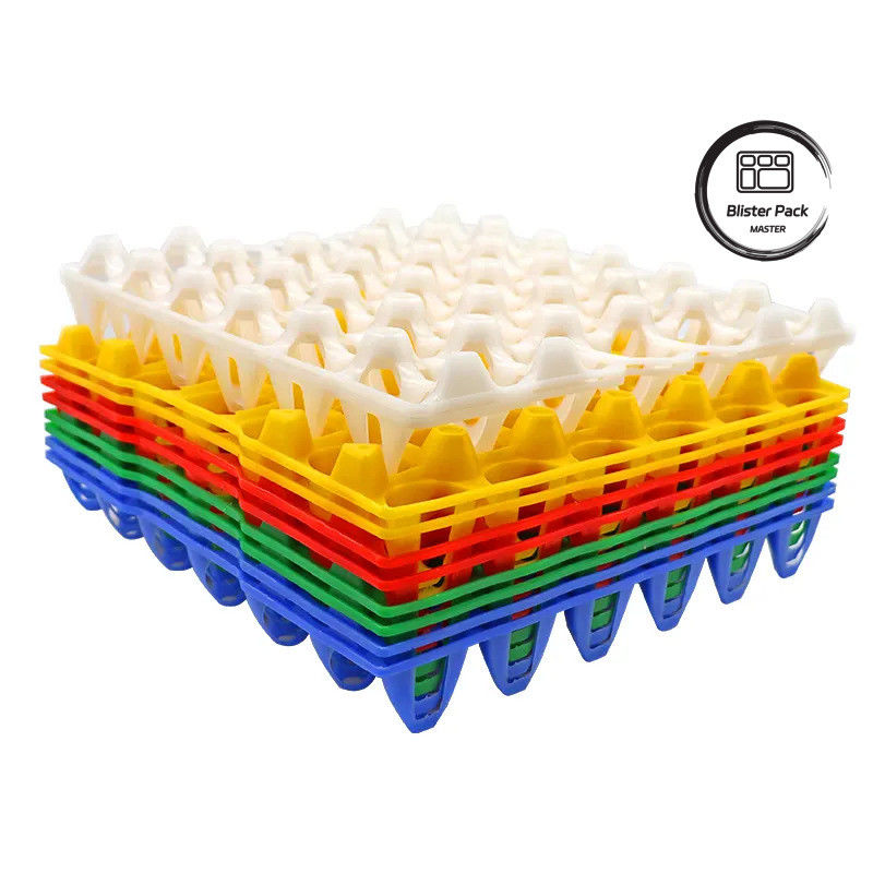 30 Egg Blister Tray Colorful Plastic Crate Durable Thermoformed Plastic Trays For Chicken Farm
