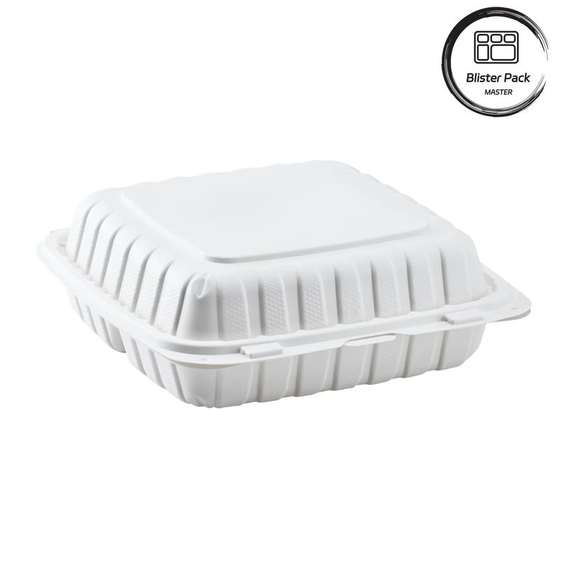 3 Compartment Thermoforming Plastic Take Out Container Square For Fast Food / Hot Meals