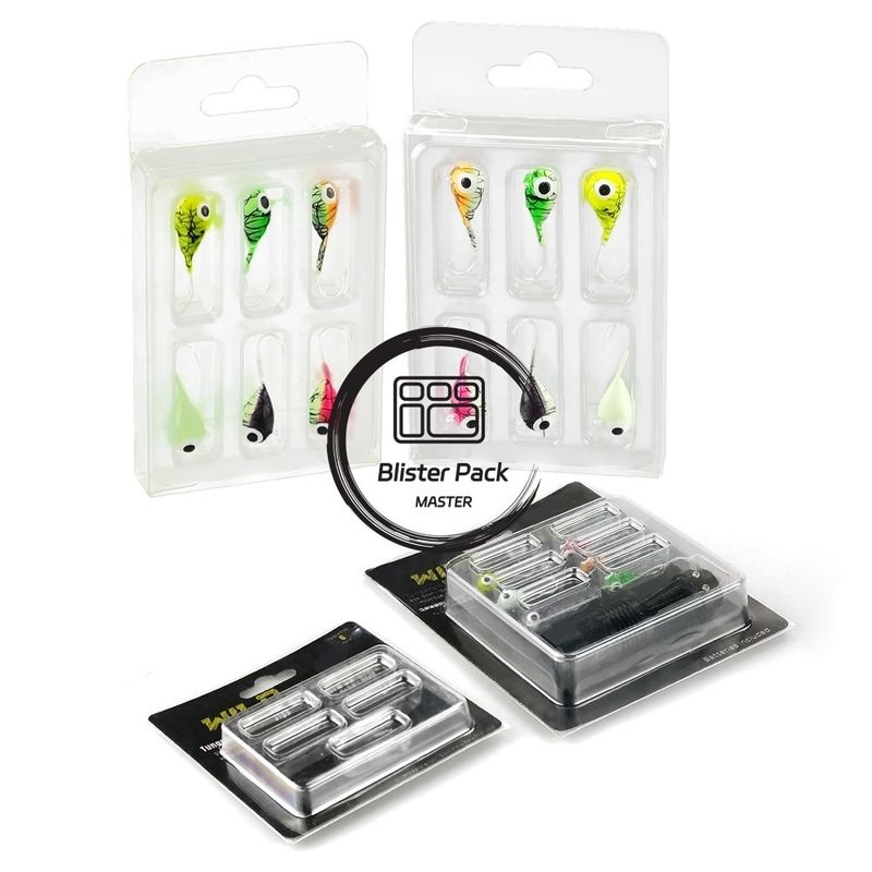 Clear PVC Fishing Lure Box with Blister Insert Custom Blister Packaging Durable
