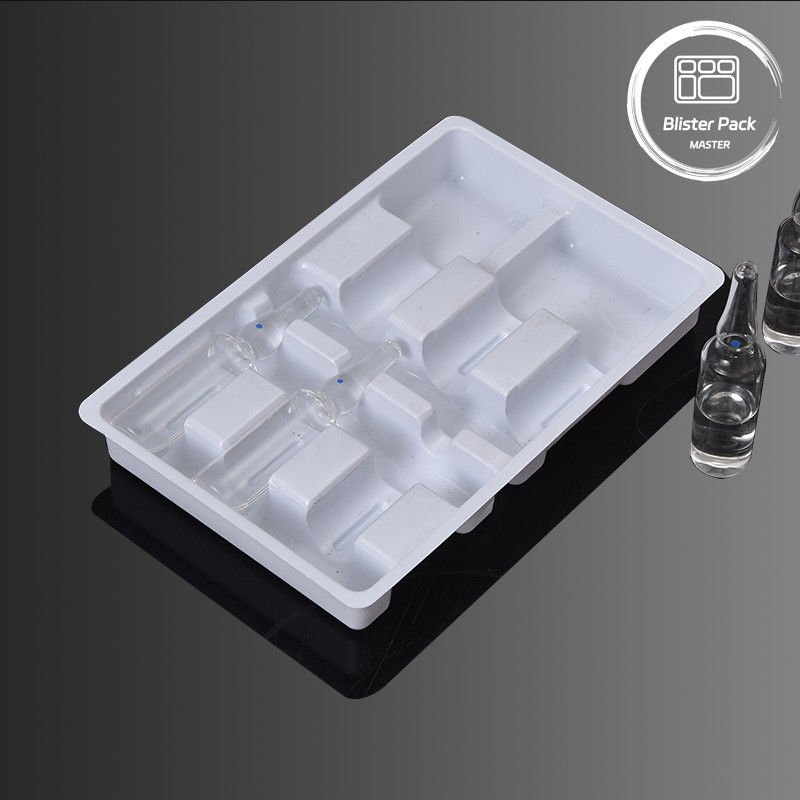 Medical Vacuum Formed Plastic Trays For 6 Injections Blister Packaging For 5ml And 10ml Vials