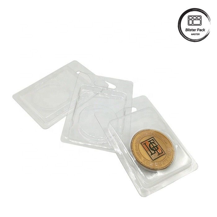 Custom Clear Plastic Blister Packaging for Coins Free Sample with Cardboard Display