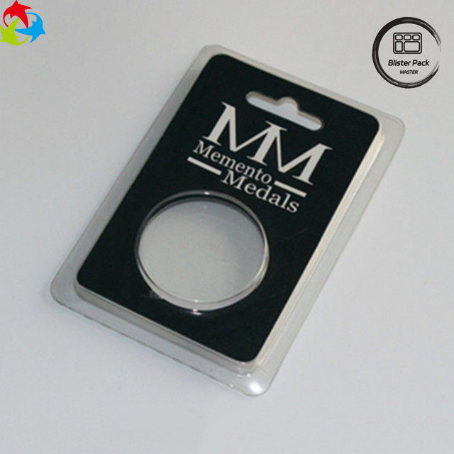 Custom Clear Plastic Blister Packaging for Coins Free Sample with Cardboard Display
