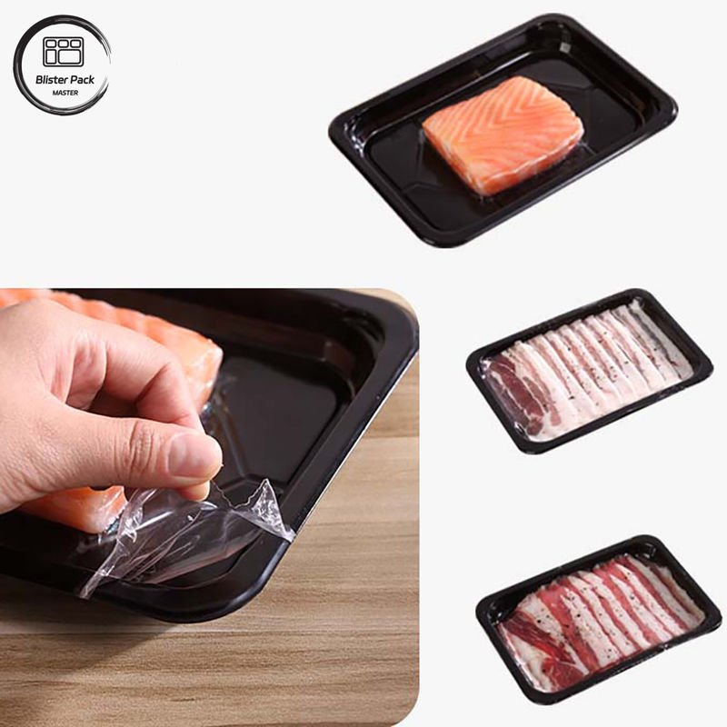Custom Retort PP Meat Tray Plastic For Oyster And Frozen Meat Packaging With Secure Seal And Durable Design