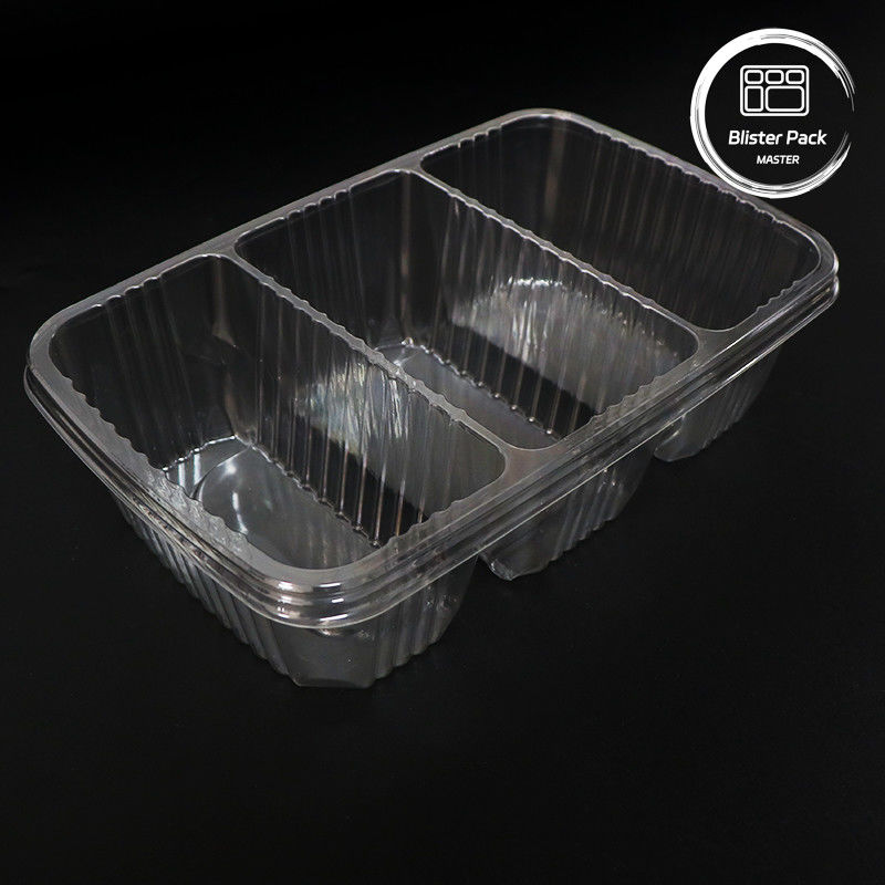 Premium Fruit Dressing Fruit Salad Platter Clear Plastic Salad Packaging Tray For Freshness