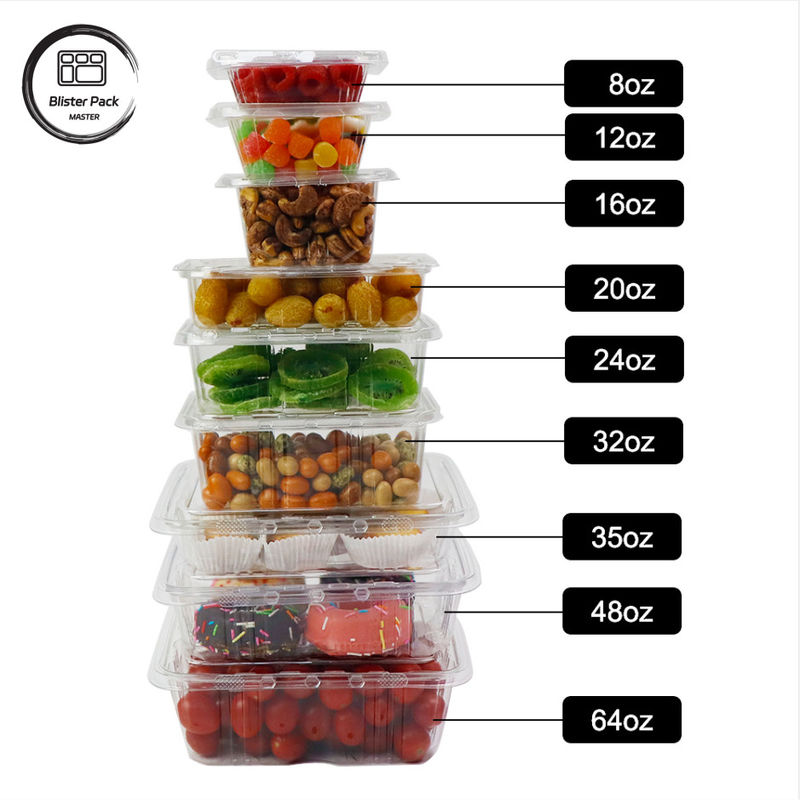 Premium Fruit Dressing Fruit Salad Platter Clear Plastic Salad Packaging Tray For Freshness