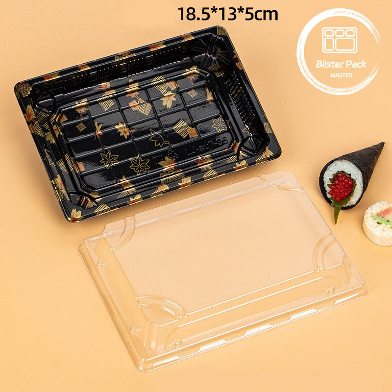 Custom Logo Restaurant Food Grade Disposable Sushi Trays For Fresh And Stylish Dining