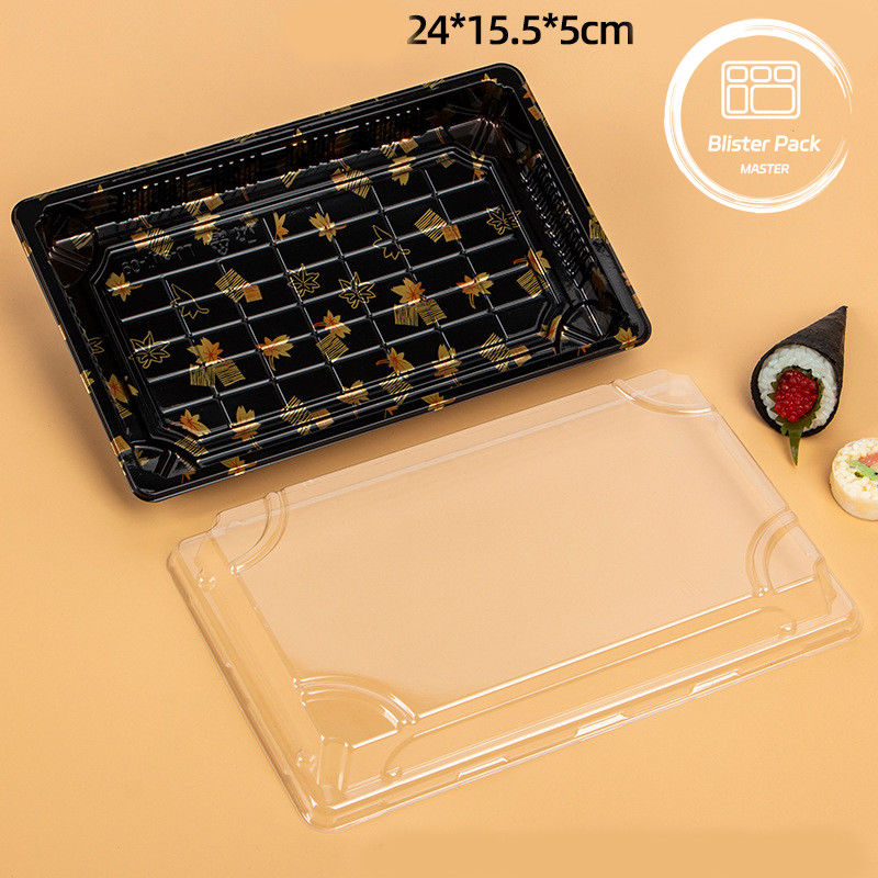 Custom Logo Restaurant Food Grade Disposable Sushi Trays For Fresh And Stylish Dining