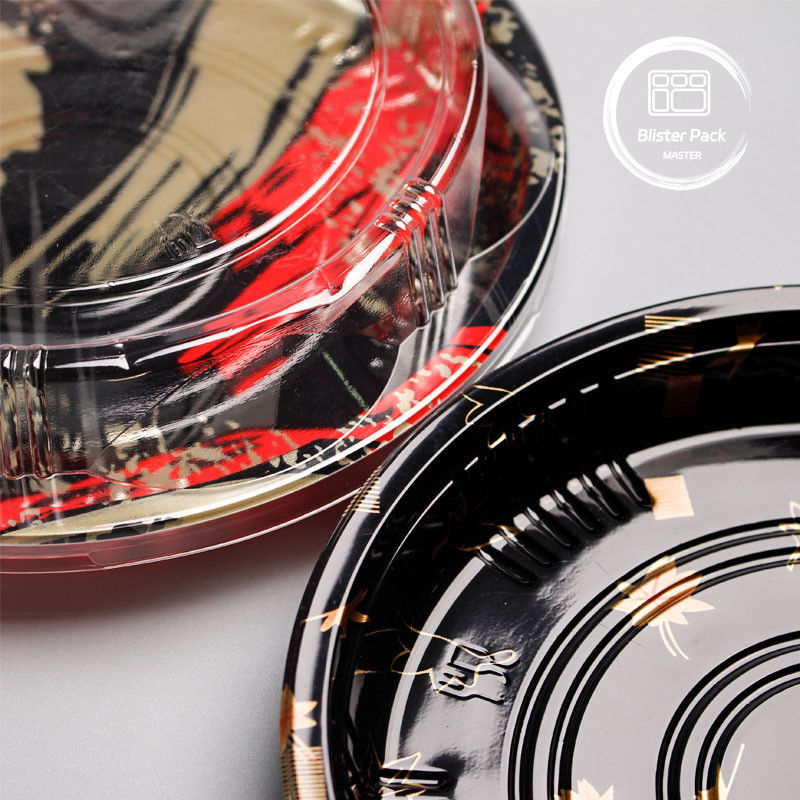 Convenient Single And Multi Cell Large Disc Disposable Sushi Trays For Varied Dining Needs