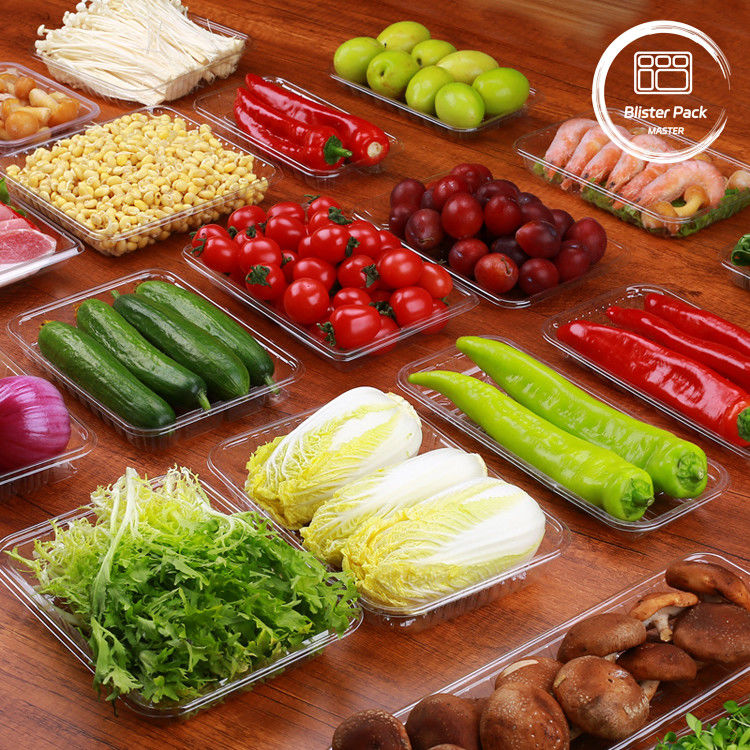 Disposable PET Food Grade Fruit & Vegetable Trays For Safe And Fresh Storage