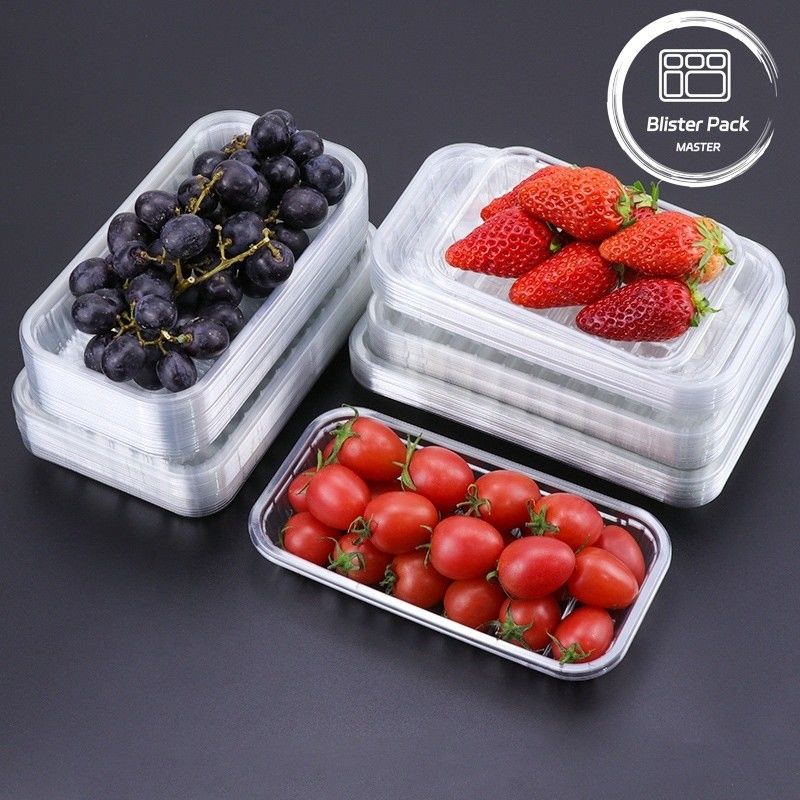 Transparent PET Fresh Vegetable Tray and Fresh Fruit Tray - Ideal for Display and Storage