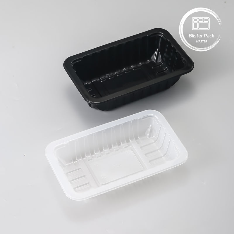 Customized PP Food Vacuum Formed Packaging Trays Disposable Plastic Serving Trays With Logo