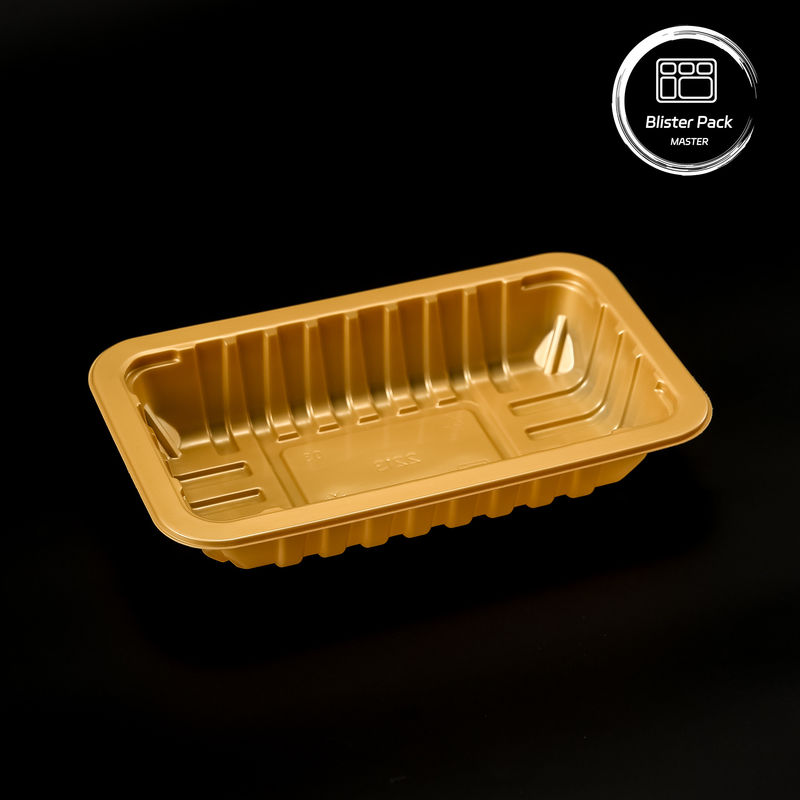 Customized PP Food Vacuum Formed Packaging Trays Disposable Plastic Serving Trays With Logo