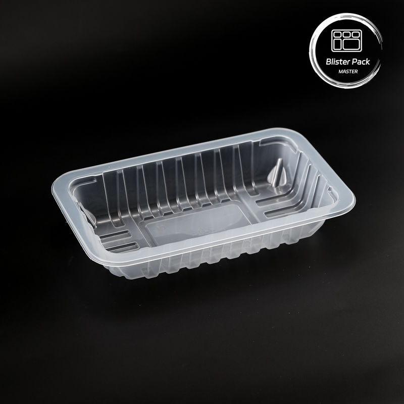 Customized PP Food Vacuum Formed Packaging Trays Disposable Plastic Serving Trays With Logo