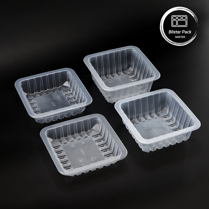 Customized PP Food Vacuum Formed Packaging Trays Disposable Plastic Serving Trays With Logo