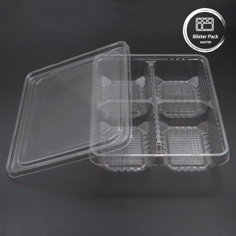 Bakery Blister Packaging Disposable Food Containers With Lids For Desserts Pastry Shops