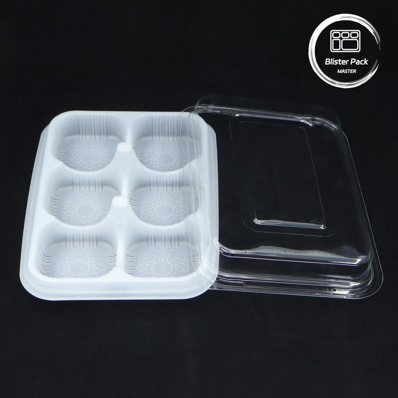Bakery Blister Packaging Disposable Food Containers With Lids For Desserts Pastry Shops