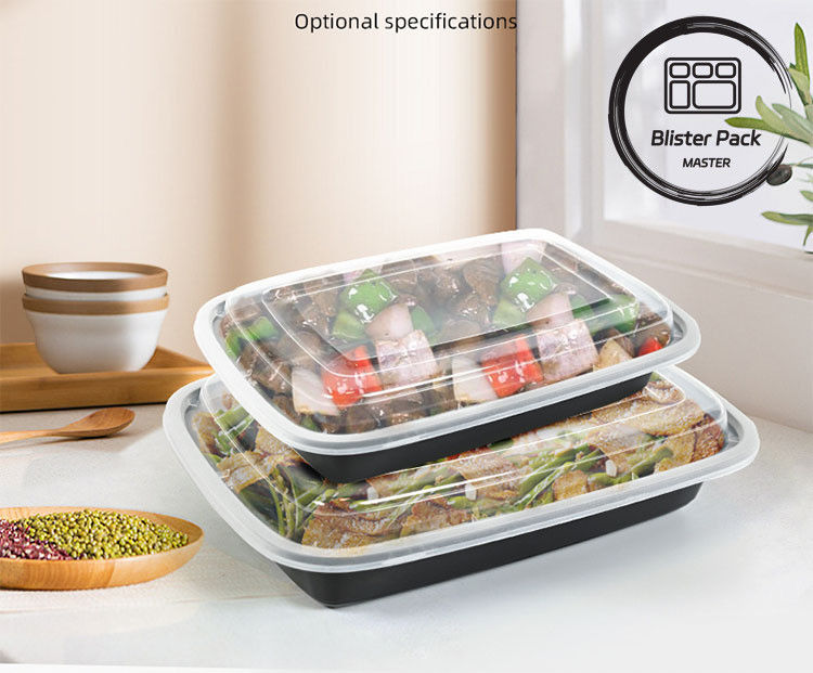 24/28/32 Oz Meal Prep Containers Rectangular Disposable Food Boxes with Lids Bento Style