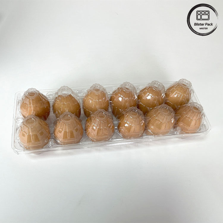 12 Count Reusable Chicken Egg Plastic Blister Tray Thermoforming Tray For Storage And Transportation