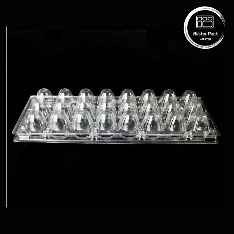 18 Hole Disposable Blister Clamshell Quail Egg Box Plastic with Secure Packaging