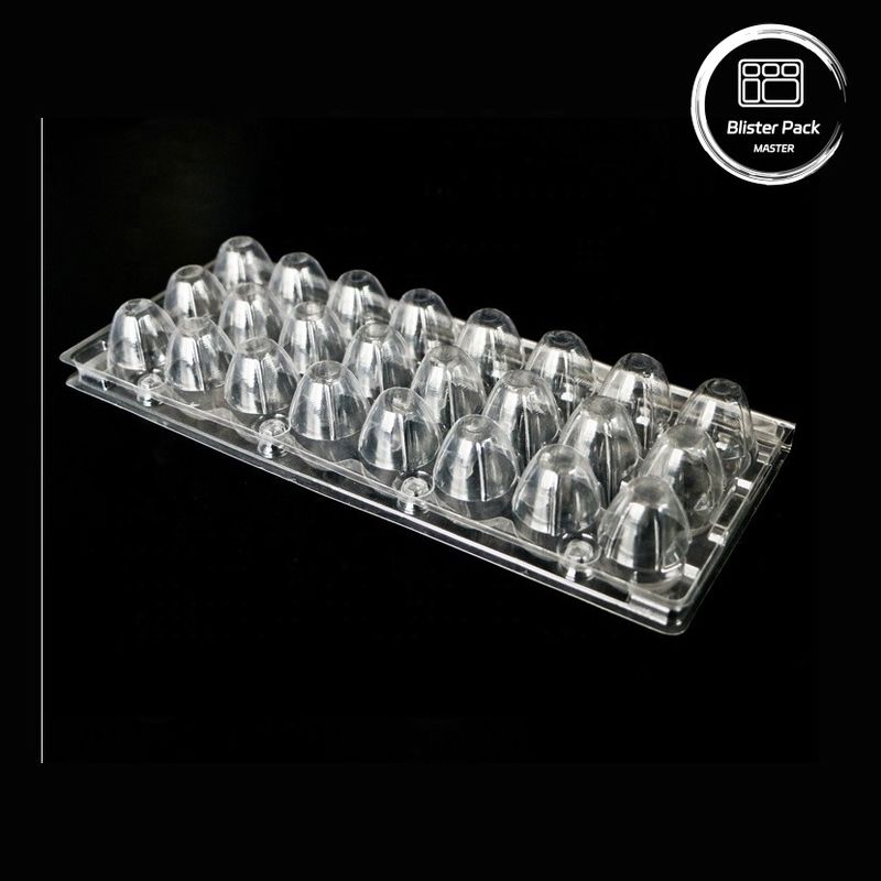 18 Hole Disposable Blister Clamshell Quail Egg Box Plastic with Secure Packaging