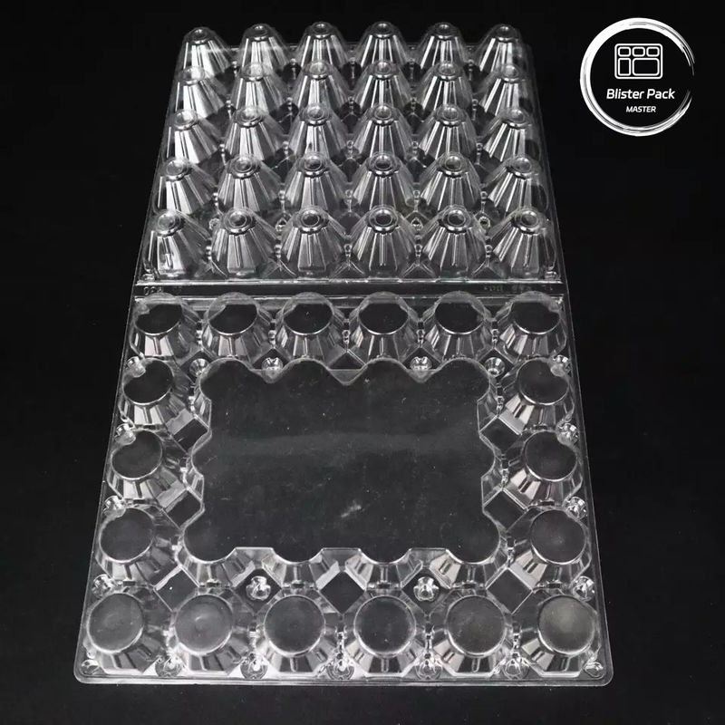 Customized Size PET Egg Blister Tray Disposable Vacuum Formed Plastic Trays