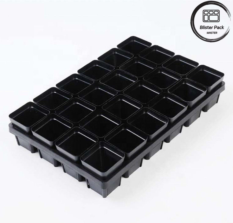 Durable Plastic Planter Tray 24 Hole Succulent Nursery Pot Cultivation Tray for Garden