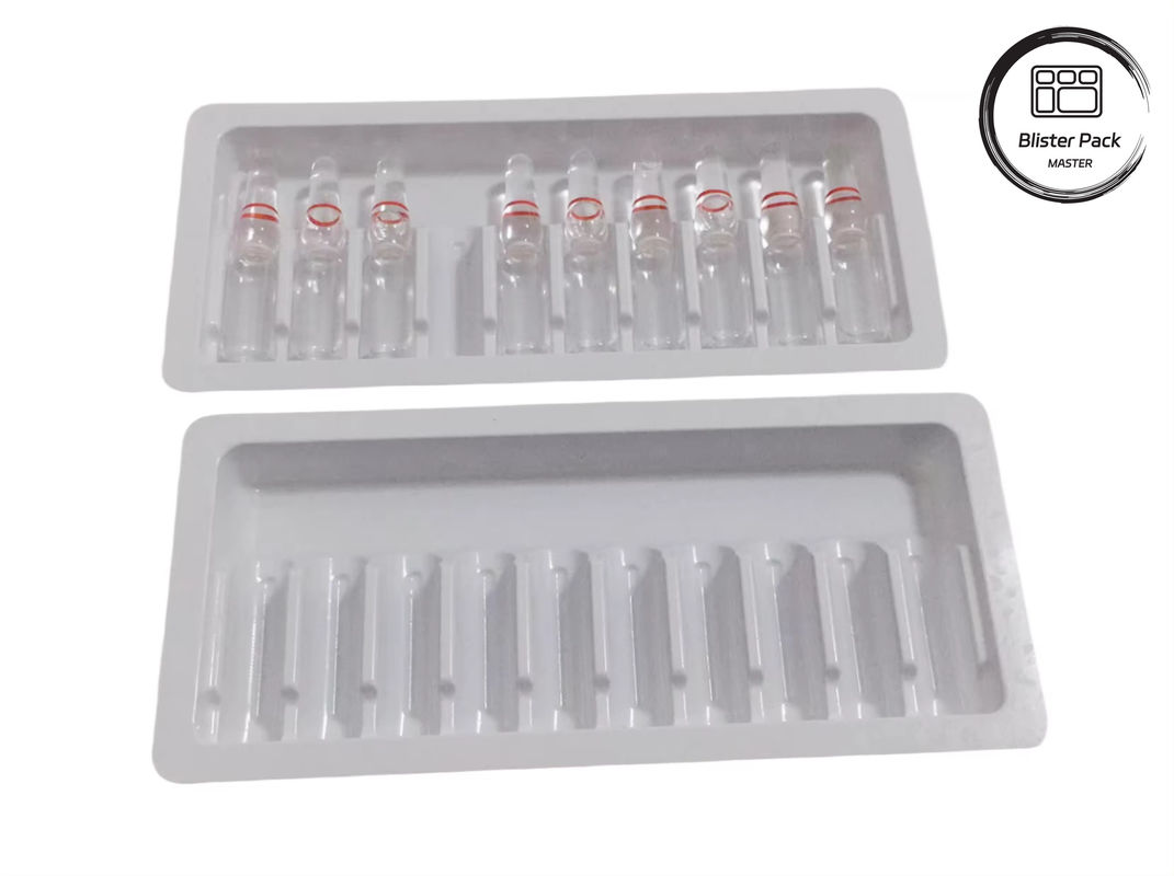 OEM & ODM PET Vacuum Forming Blister Plastic Tray, Custom Inner Packaging for Ampoules and Vials
