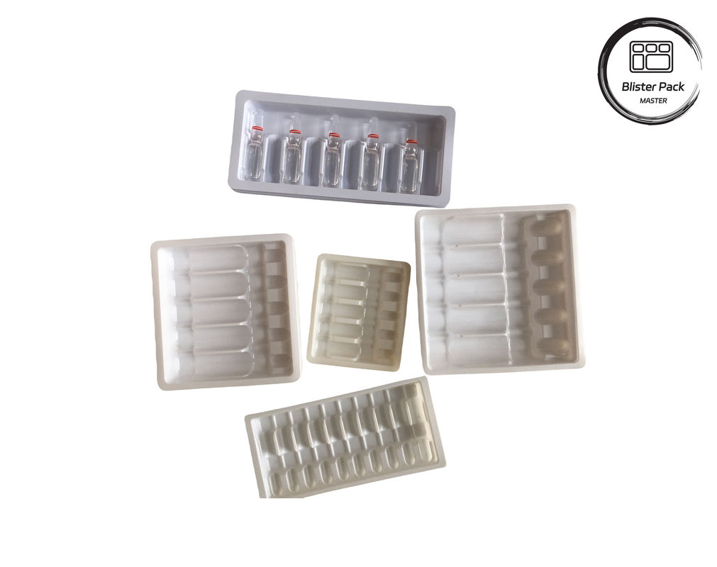 OEM & ODM PET Vacuum Forming Blister Plastic Tray, Custom Inner Packaging for Ampoules and Vials