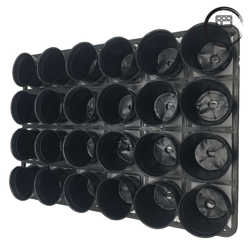 Custom Color 24-Hole Plastic Flower Pot Carry Tray, Durable Nursery Planting Tray
