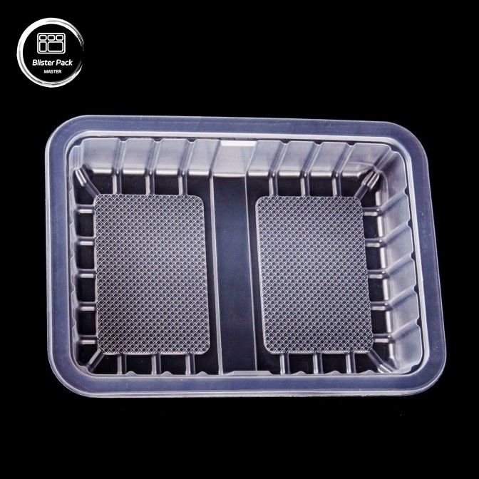 Disposable Blister Transparent PP Plastic Tray, 6-Cavity Packaging For Chocolate, Candy, Mooncake, Muffin, And Dumplings